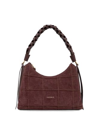 Coccinelle Handbag Check Suede Embr/Grale / Berry/Berry