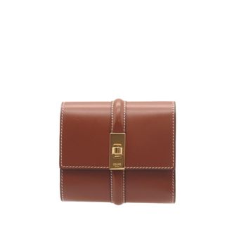 Celine Brown Satin Wallet (Tri-Fold) (Pre-Owned)