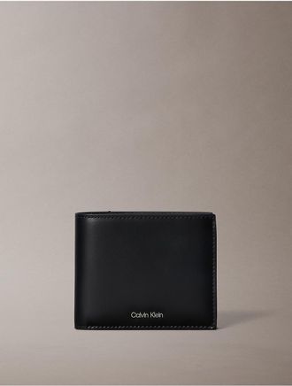 Calvin Klein Mens Hardware Logo Wallet - Black