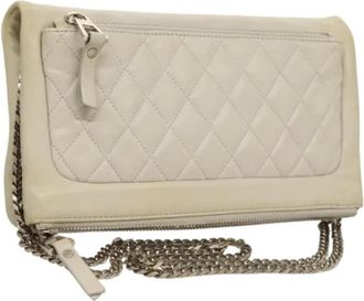 Jimmy Choo London Tweedehands leren schoudertassen - Dames - Vintage Schoudertas - Grijs - ONE Size - Leer - Vintage