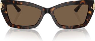 Jimmy Choo London 0jc5011u Rectangular Tortoiseshell Acetate Sunglasses