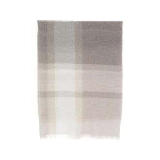 D'Aniello Egina Check-pattern Fringed Scarf