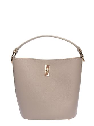 Luisa Vannini Beige Rundleer Tas