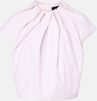 Simone Rocha Top Tulip in popeline di cotone