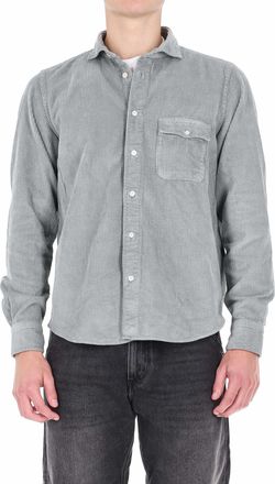 Finamore Corduroy Overshirt with Classic Collar and Buttoned Cuffs