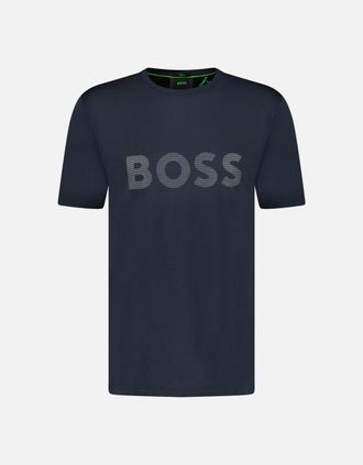 HUGO BOSS Mens Hugo Boss Active Logo-Print T-Shirt Navy - Size: 44