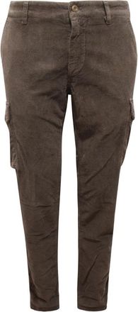 Mason's Fluwelen Cargobroek - Heren - Slim Fit Broeken - Bruin - S - Broeken