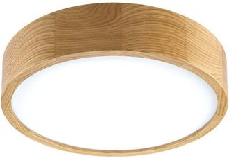 OEM L&aacute;mpara De Techo De Madera De Roble Con Cristal Blanco Kante 14-421