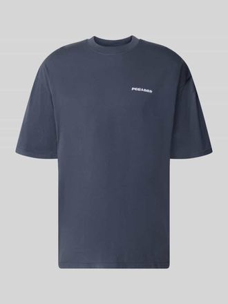 Pegador Oversized T-Shirt mit Logo-Stitching in Dunkelblau, Gr&ouml;&szlig;e XXL
