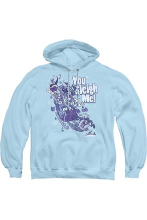 Gildan Looney Tunes You Sleigh Me Adult Pull Over Hoodie / Hooded Sweatshirt