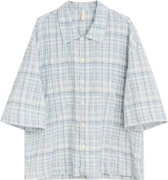 Sunflower Short Sleeve Shirts - Heren - Korte mouwen Overhemden - Blauw - S - Overhemden