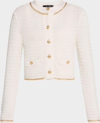 Toccin Cecilia Textured Cotton Knit Jacket
