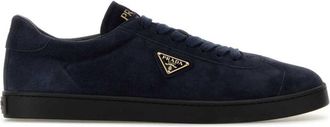 Prada Dark Blue Suede Sneakers