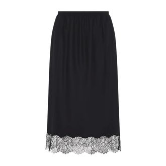 Carven Falda Lencera de Estilo Lencer&iacute;a - Skirts - Mujer - Negro - 2XS