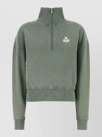 Isabel Marant cotton blend ross high collar sweatshirt