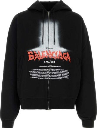 Balenciaga Black Graphic Hoodie