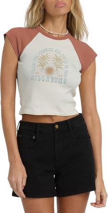 Billabong Forever Had Colorblock Cotton Graphic Baby Tee in Sedona at Nordstrom, Size X-Large