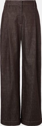 Brunello Cucinelli Jeans a gamba larga a vita alta