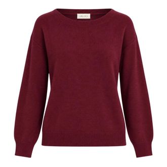 iBlues Mirra Sweater - Dames - Ronde hals truien - Rood - L - Wol - Truien & Vesten