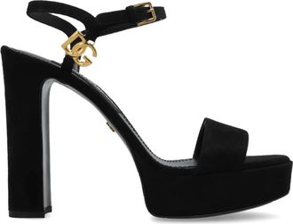 Dolce & Gabbana Dames, Schoenen, Zwart, Maat: 38 1/2 EU Leer