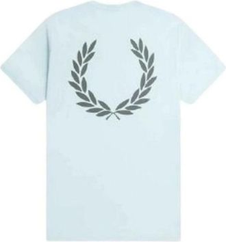Fred Perry Back Graphic T-Shirt - Heren - T-shirts - Blauw - L - Tops