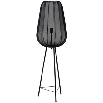 Light & Living Light & Living - L&aacute;mpara De Pie - Plumeria - Negro - Metal