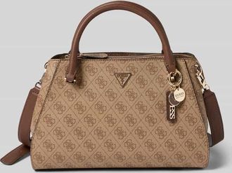 Guess Satchel Bag mit Label-Detail Modell NOELLE in Hellbraun, Größe 1