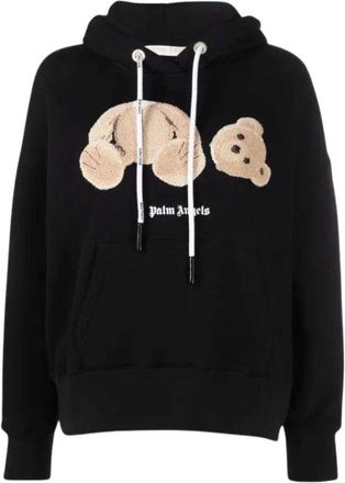 Palm Angels Bear Hoody - Dames - Hoodies - Zwart - S - Katoen - Hoodies & sweatvesten