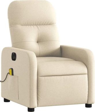 vidaXL Vidaxl - Sill&oacute;n Reclinable De Masaje El&eacute;ctrico Tela Color Crema