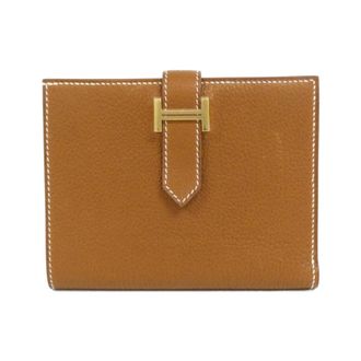 Herm&egrave;s Fauve Barenia Leather Wallet (Bi-Fold) (Pre-Owned)