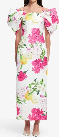 LEO LIN Arabella Maxi Dress In White Multi