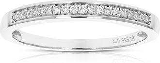 Vir Jewels 1/10 cttw Lab Grown Diamond Wedding Band in Sterling Silver For Women