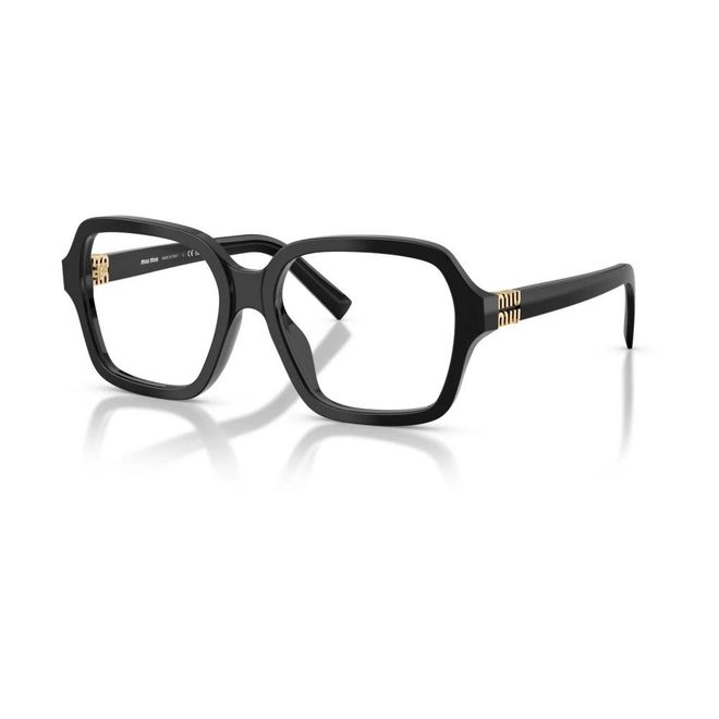 Glasses, female, Black, 52 MM, MU 03Yv Eyeglasses