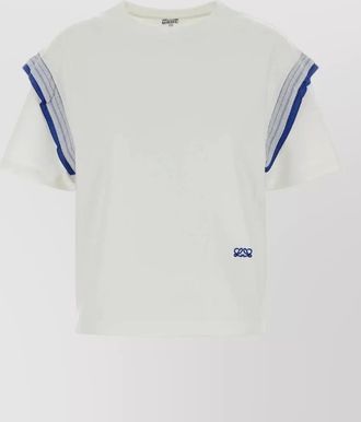 Loewe cotton t shirt short sleeves crew neck contrast