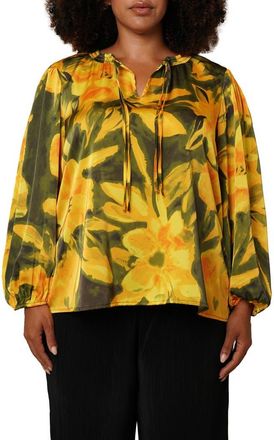 Sunny Leigh Tie Front Top in Yellow at Nordstrom Rack, Size 3 X