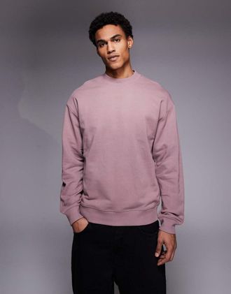 HUGO BOSS HUGO Red - Dapocrew - Felpa marrone chiaro-Rosso