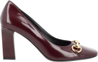 Gucci Maroon Slip On Pumps