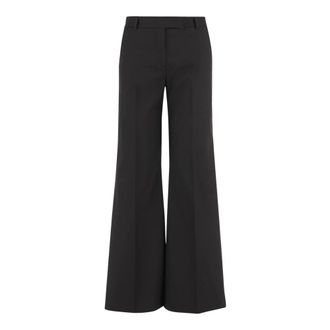 Ql2 Quelledue Wide Trousers, female, Black, Size: 3XL Stretch Cotton Trousers