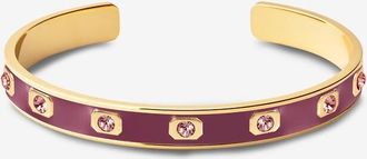 Bangle Up Emaillierter Armreif mit Strass Gem Prune