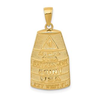 Diamond2Deal 14k Yellow Gold Southern Most Point USA KEY WEST Pendant