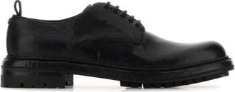 Dolce & Gabbana Leren Derby Schoenen - Heren - Nette schoenen - Zwart - 40 EU - Leer - Schoenen