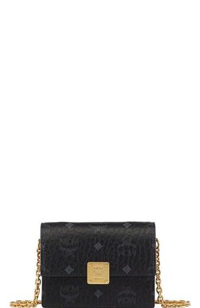 MCM Aren Chain Wallet in Visetos in Black at Nordstrom