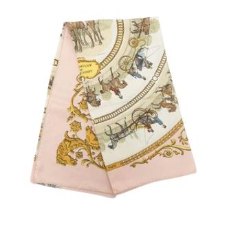 Herm&egrave;s Pre-owned Foulard La Promenade De Longchamps - - Pre-owned - Donna - Rosa - ONE SIZE