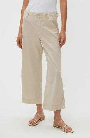 Michael Stars Geraldine Straight Leg Linen & Cotton Pants in Windchime at Nordstrom, Size X-Small