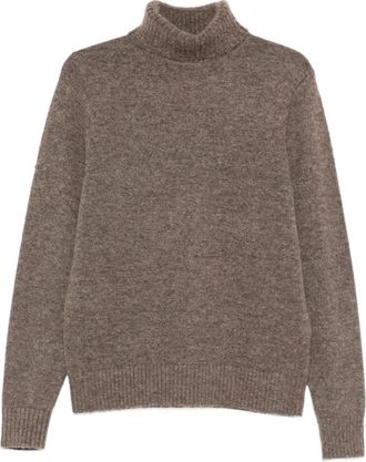 Superdry roll-neck sweater - men - Nylon/Polyester/Wool - M - Brown