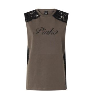 Pinko Pinko, Dames, Tops, Bruin, Maat: XS Katoen