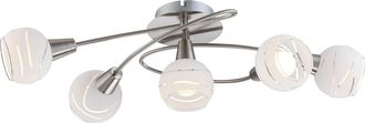 Globo Lighting Plaf&oacute;n - Elliott - N&iacute;quel - Metal - E14led - 54341-5 - Globo