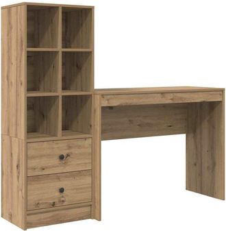 vidaXL Vidaxl - Escritorio con almacenamiento con cajón 2 pcs Roble artisan