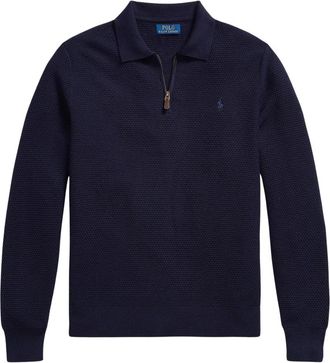 Ralph Lauren Zip-through Hoodie - Heren - Sweatshirts & Hoodies - Blauw - Maat: L Katoen