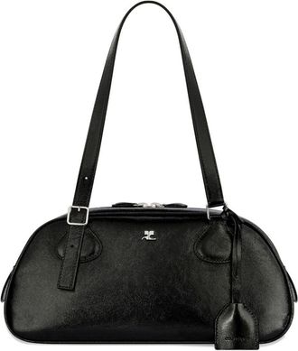 Courr&egrave;ges Structured Black Handbag